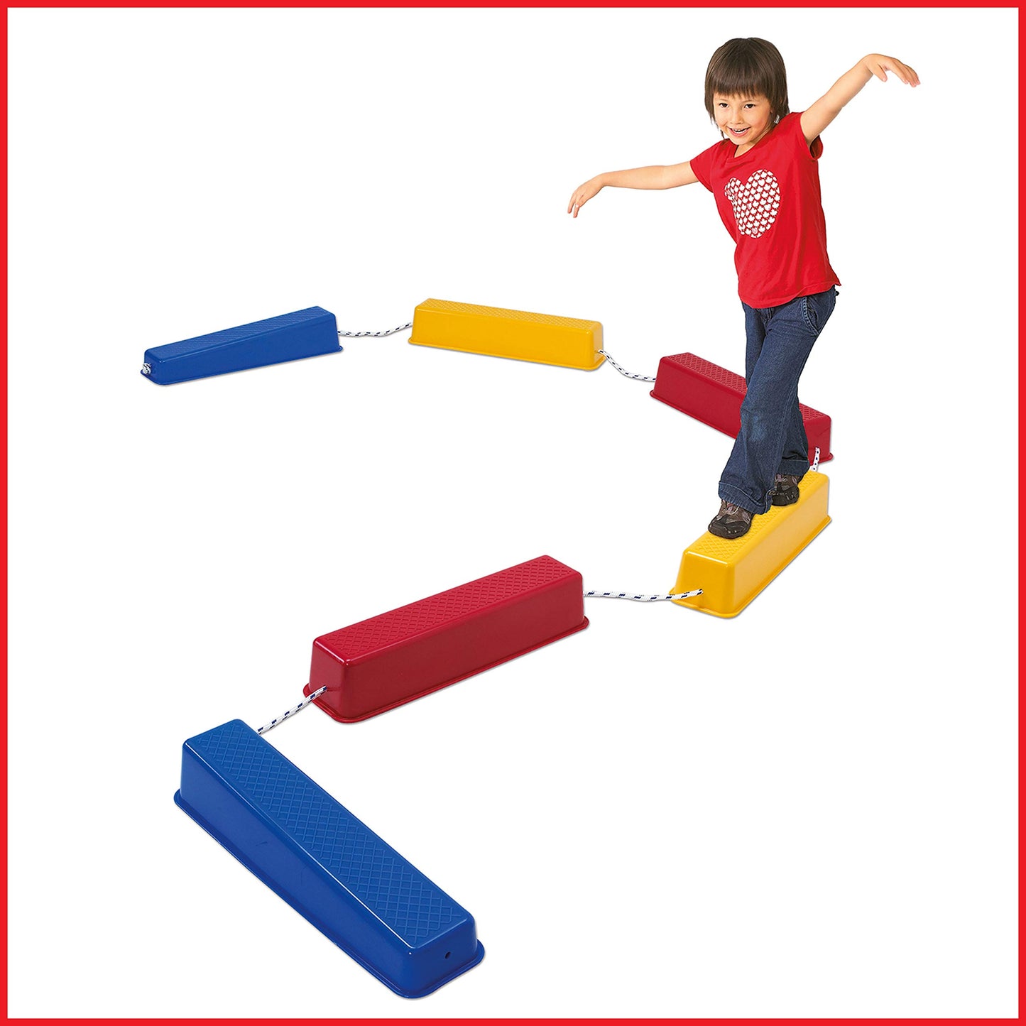 Edx Education Step-a-Logs - Supplies for Physical Play - Indoor and Outdoor - Exercise and Gross Motor Skills - Stackable - Build Coordination