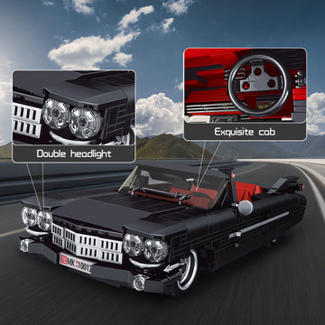 Mould King Sports Car Building Block Kits, MOC Classic Car Model Kit Supercar Racing Model Building Sets, Authentically Detailed Build and Display