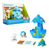 Discovery Dinosaur Crafts Painting Kit, 11-Piece Dinosaur Designer Rinse & Recolor Art Set, Dino Arts, Crafts for Kids, 4 Dinos, Egg Shower, 6 Markers