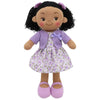 Linzy Toys 16 Inch Purple Hailey Soft Plush Rag Doll for Girls - Adorable Stuffed Sleeping Cuddle Buddy for Toddlers, Infants, Babies - Cute Hug Doll