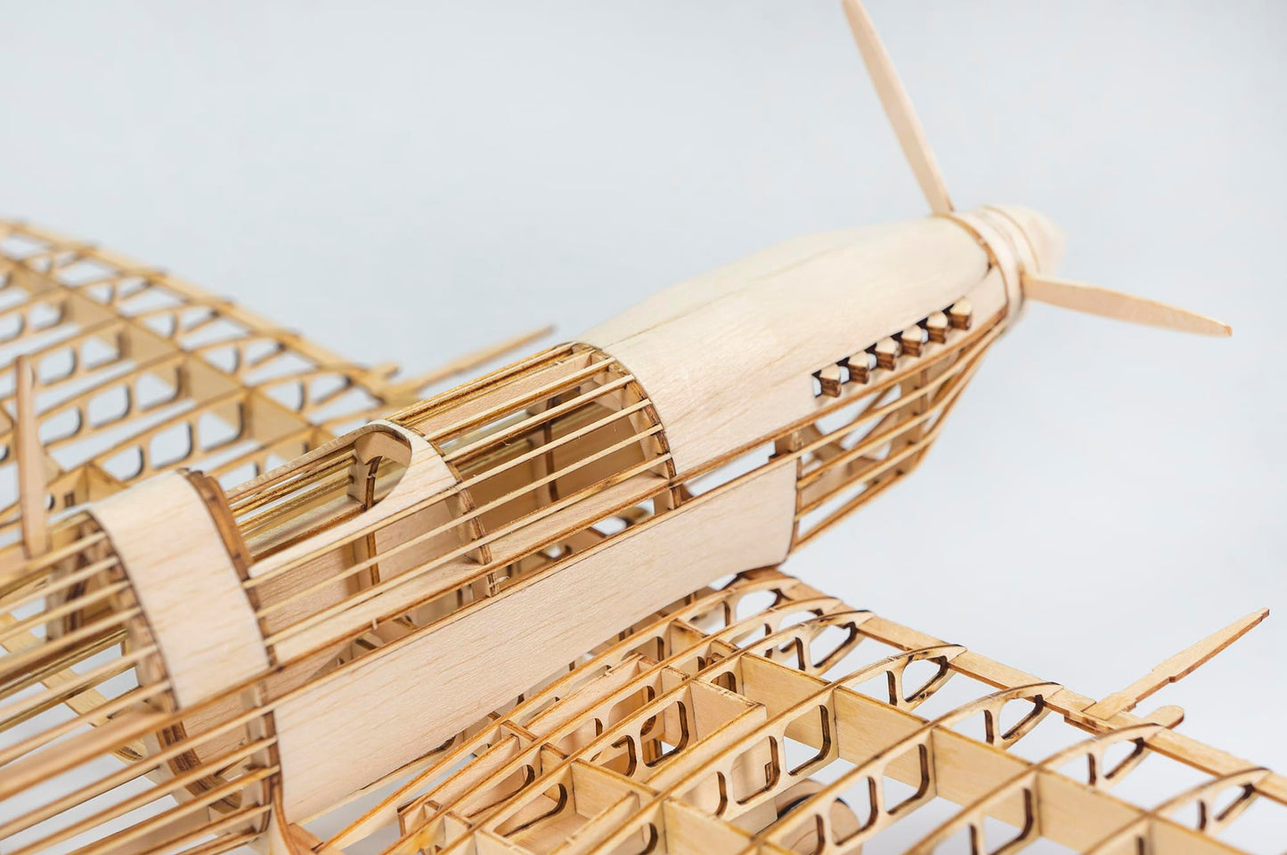 3D Wooden Puzzles DIY Spitfire Fighter Model Aircraft 1:25, Laser Cut Balsa Wood Model Airplane Kits to Build for Adults, Wooden Models Airplane