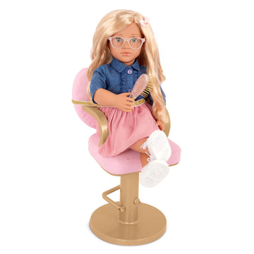 Our Generation - Doll Salon Chair Set, Hair Dryer with Sound & Style Accessories, 18 Inch Doll Accessories, Pretend Play - Toys for 3 year old kids in