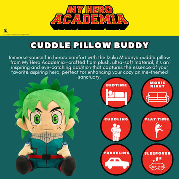 Collectibles My Hero Academia Izuku Midoriya Anime Super Soft Cozy Decorative Cuddle Pillow, (Officially Licensed Product) By Franco