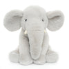 WEIGEDU Huggable Elephant Plush Toy Stuffed Animal, Gray, 13 inch