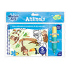 Peaceable Kingdom Water Art Animals Book, Reusable Color Reveal Painting Pad Including Refillable Brush Pen, Mess Free Creativity Activity, Preschool
