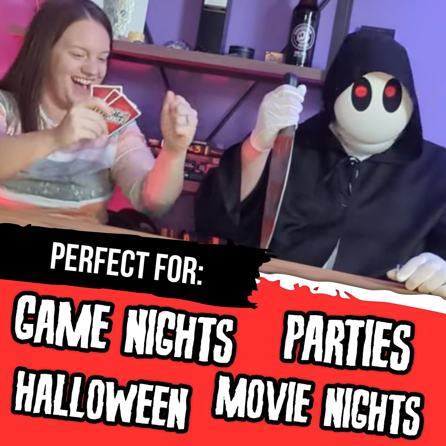 Don't Get Stabbed!: The Party Game Where You Get to Kill Your Family and Friends (for Pretend). Exciting Card Game for Adults and Horror Gift