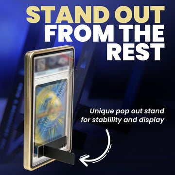 The Collector's Hubs Magnetic PSA Slab Guard 99.9% UV Resistant | Built-in Stand (Protect + Display) Shock Proof | PSA Slab Case | Slab Protector for