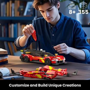 Mould King FR499P Speed Champion Car Building Kits, MOC Racing Car Toys Model, Vehicle Blocks Set Suitable for Boys to Build, House Decoration Gifts