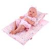 Pink Rabbit Print Doll Bedding Set - Mattress, Pillow & Blanket for 18 Inch Dolls - Includes 1 Mattress, 1 Pillow, 2 Blankets - Cute Doll Accessories
