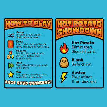 SNC Games Hot Potato Showdown - Fast Party Card Game | 3-8 Players, Ages 13+, 2-10 Minutes | Draw, Dodge & Dueling Potatoes | Easy Family Game Night