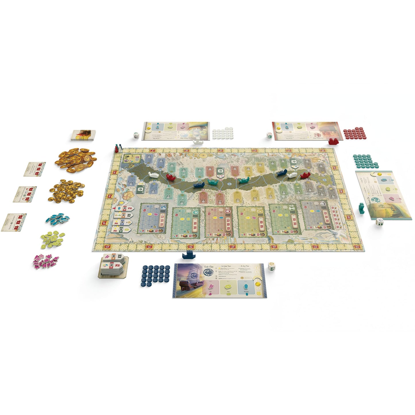 Asmodee River of Gold Board Game - Build Your Trade Empire in Legendary Rokugan, Includes Patrons Mini-Expansion, Strategy Game for Kids & Adults