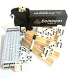 Games Dominoes Double 6, Tournament Size, Two Toned with Spinner (Center) Rivets, in Wooden case