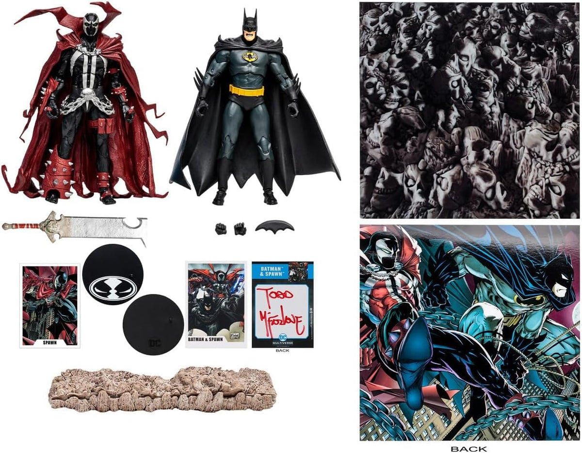 McFarlane Toys DC Multiverse Batman & Spawn Autographed 7" Action Figure 2-Pack