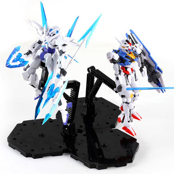 TWKUPWO Hobby Model Action Base Display Stand, Gundam Model Stand Action Figure Stand Compatible with MG RG HG Universal Models Stand (3sets Black)