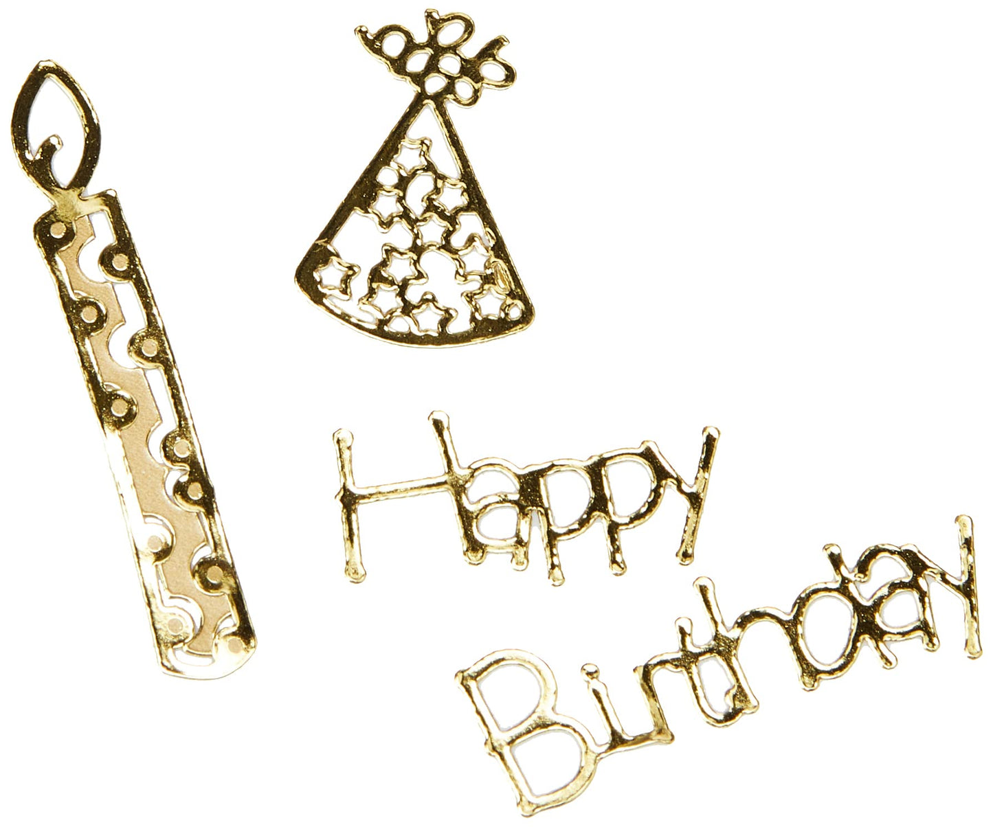 Anitas Outline Stickers, Happy Birthday, Gold, for Scrapbooking, Card Making, Kids Play, Homework, Art, Craft, Embelish, Decorative, Paper, Card