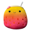 Squishmallows Official Kellytoy - 16 Inch Boba Tea Soft and Squishy Plush Toy Figure - Pink, Yellow, White Closed Mouth Smile, Pink Flower. Add Bergit