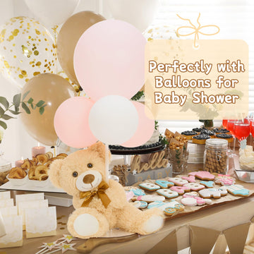 MorisMos 3 Packs Teddy Bears Bulk Stuffed Animals, Cute Small Teddy Bear Plush Toys, Little Stuffed Bear for Kids on Centerpiece Baby Shower, 14