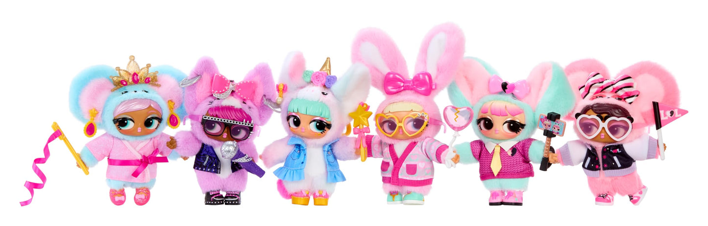 LOL Surprise Plush Surprise! Cinna-Bun Plush Doll with Hidden Fashions, On-the-Go Play, 7 Total Surprises - Great Gift for Kids Ages 3+