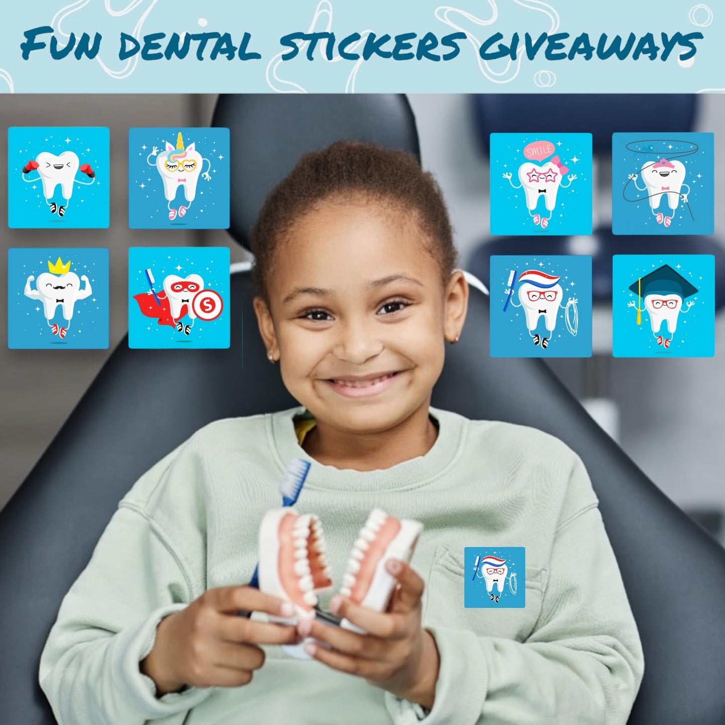 320PCS Dental Stickers for Kids, Lost Tooth & Brush Teeth Rewards