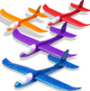 Tivcck 4 Pack LED Light Airplane Toys,17.5" Large Throwing Foam Plane,LED Foam Glider Planes,2 Flight Mode Glider Planes,Airplane Flying Toys for Kids