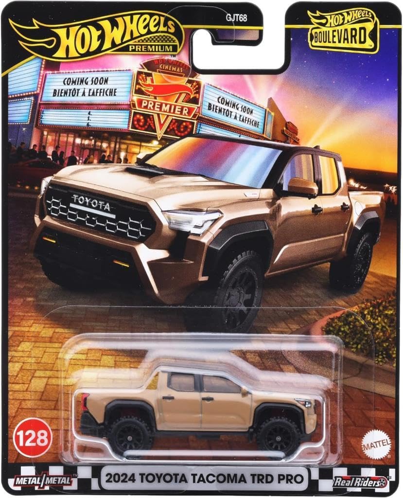 Hot Wheels Boulevard 2024 Toyota Tacoma TRD Pro Ride On Toy Mini Car Ages 3+ Brown JBL08