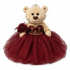 KINNEX COLLECTIONS SINCE 1997 20" Quince Anos Quinceanera Last Doll Teddy Bear with Dress (Centerpiece) ~ ARC16832-7 (Burgundy)