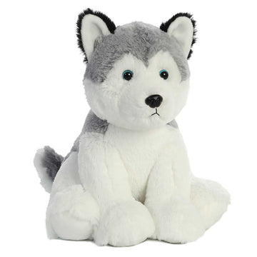 Aurora® Cuddly Husky Stuffed Animal - Cozy Comfort - Endless Snuggles - Gray 14 Inches