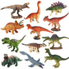 RUSON 12 Pcs Mini Dinosaur Animals Figures Toys, Realistic Dinosaur Playset Figurines Cake Topper Toy Set Christmas Birthday Easter Egg Gift Party