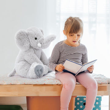 Toys Studio 19.6 Inch Stuffed Elephant Giant Plush Grey Elephant Stuffed Animal for Kids Girls Birthday Gifts Christmas Valentine's Day Mother's Day