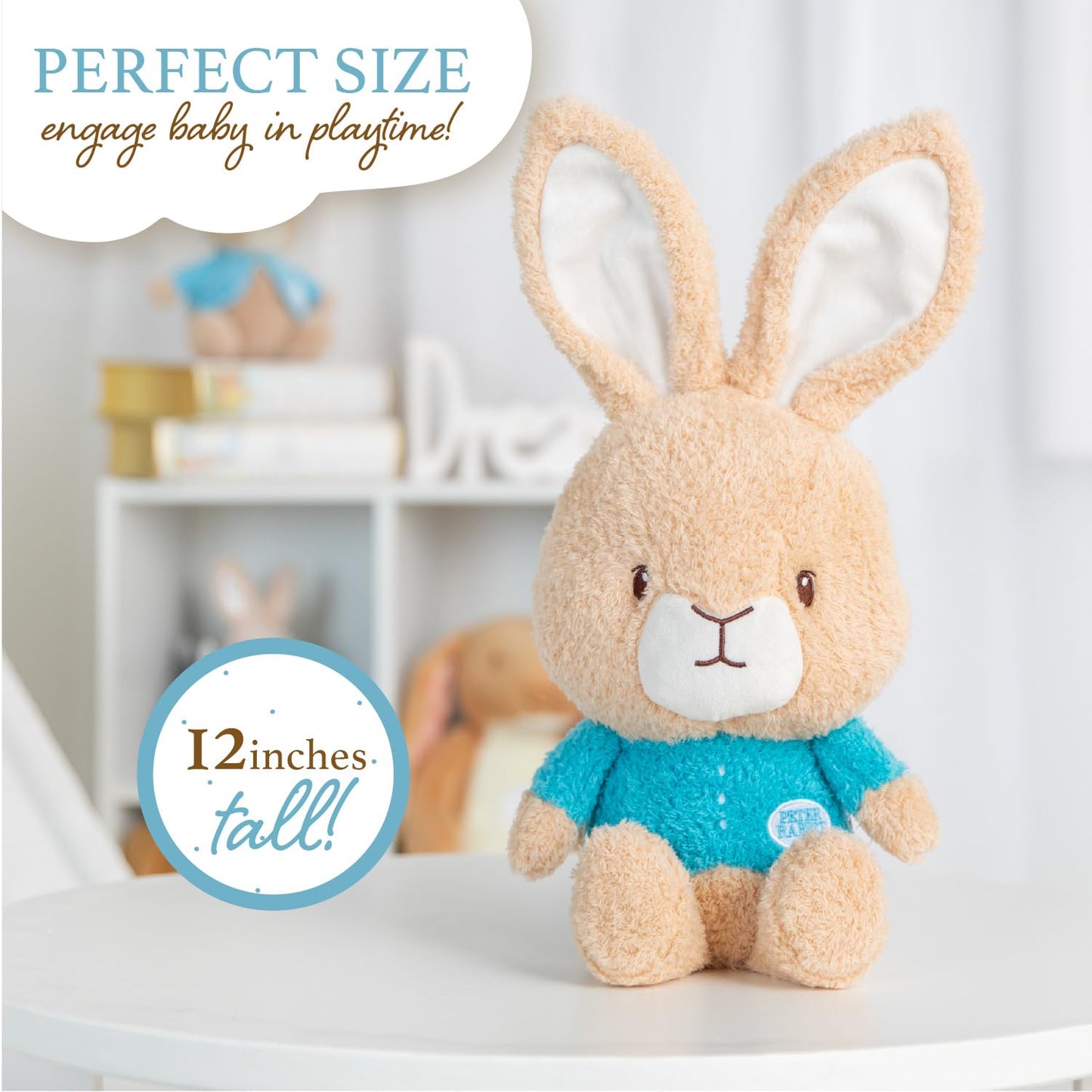 Kids Preferred Beatrix Potter Peter Rabbit Cuteeze Bunny Stuffed Animal Soft Plush Toy for Baby and Toddler Boys and Girls - 12 inch