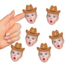 Big Dot of Happiness Custom Photo My First Rodeo - Little Cowboy 1st Birthday Party Favors - Fun Face Cut-Out Stickers - Set of 24