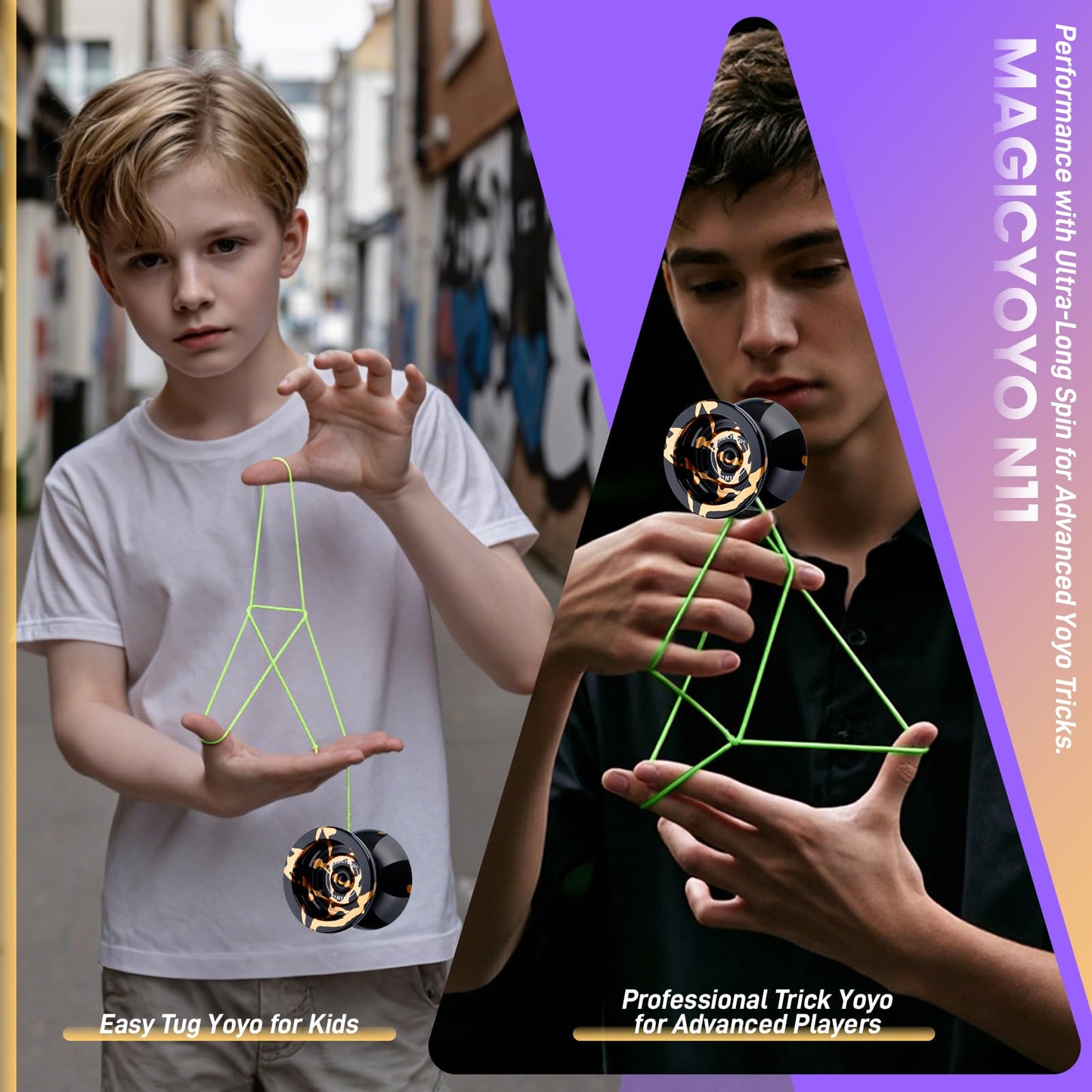 MAGICYOYO N11 Metal Unresponsive Professional Yoyo for Adults & Kids