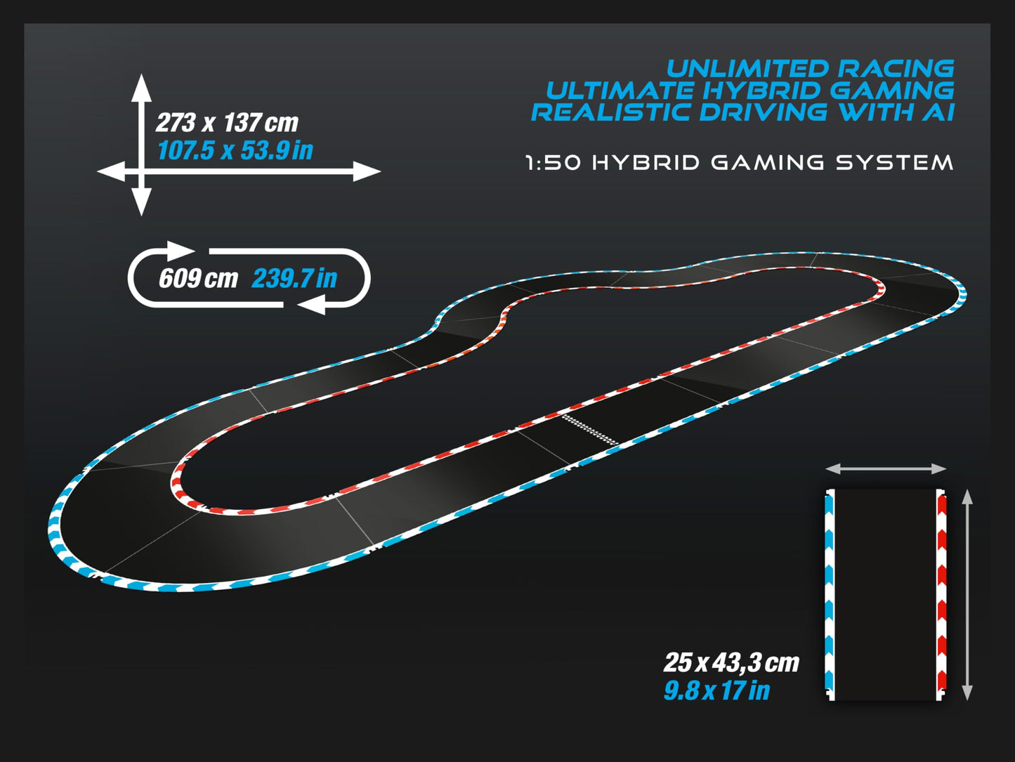 Carrera Hybrid Highway Challenge - Racing Fun of the New Generation - Legendary Porsche 911 GT3 R in 1:50 Scale - Hybrid Technology with AI Support