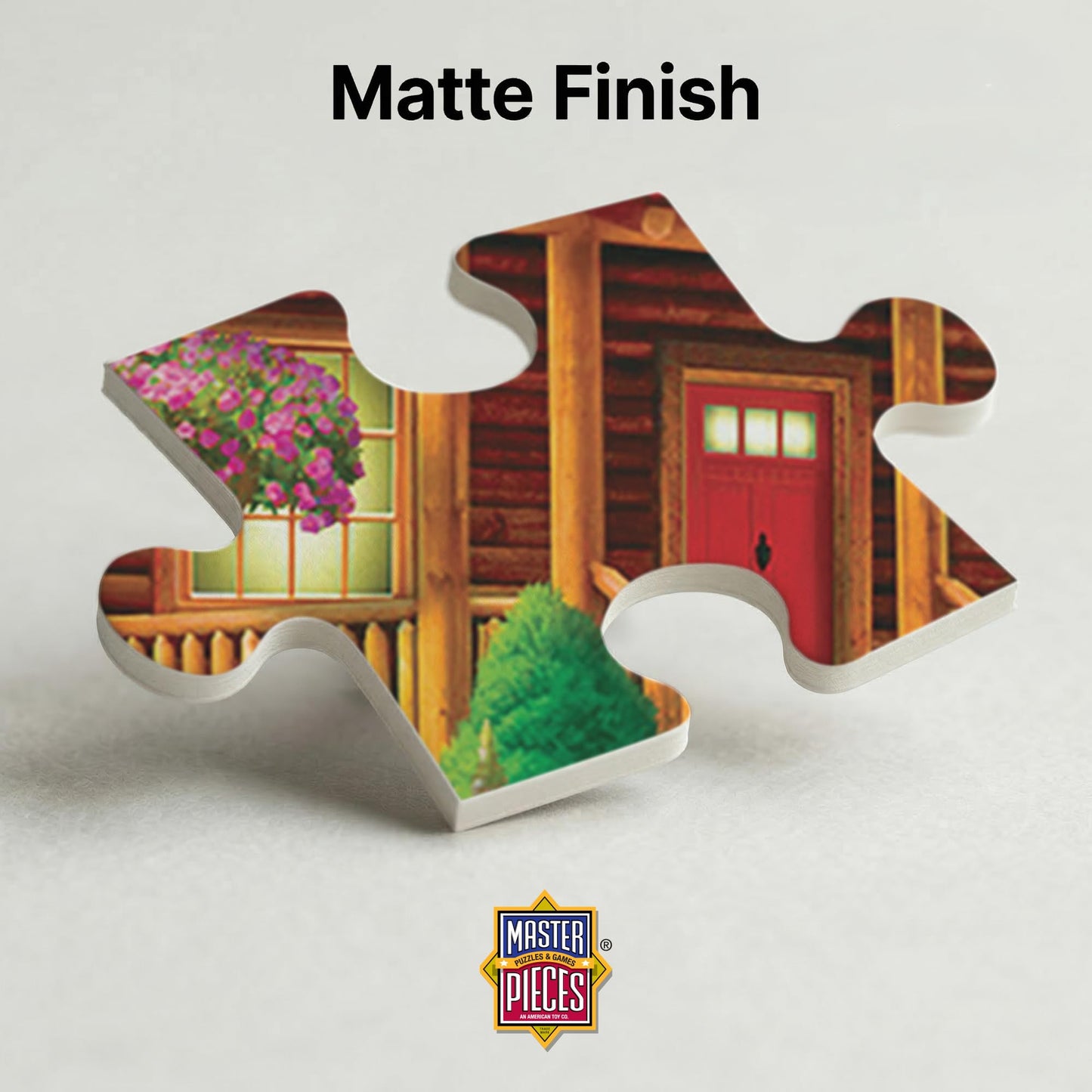 MasterPieces - 300 Piece Jigsaw Puzzle, Large EZ Grip Shapes, Mountain Hideaway, Fun for Adults, Seniors, Family, Kids, Non-Glare Finish, 18"x24"