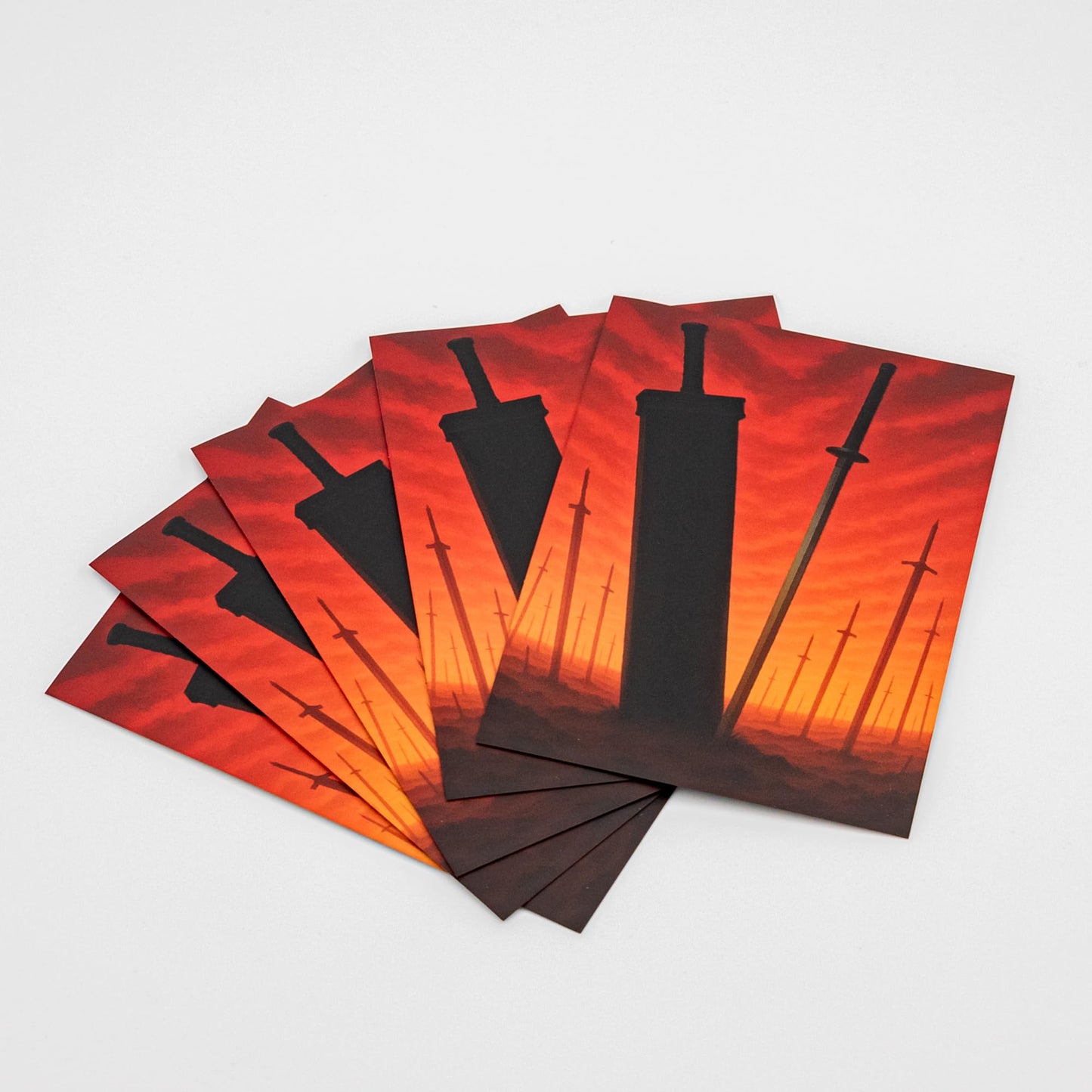 MTG Sleeves by Arcanum Industries, 103 Matte Card Sleeves for Magic The Gathering & TCG - Premium Shuffle Feel & Borderless Art with Black Interior