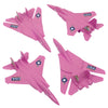 TimMee Plastic Army Men Combat Fighter Jets - 4pc Pink Airplanes Made in USA