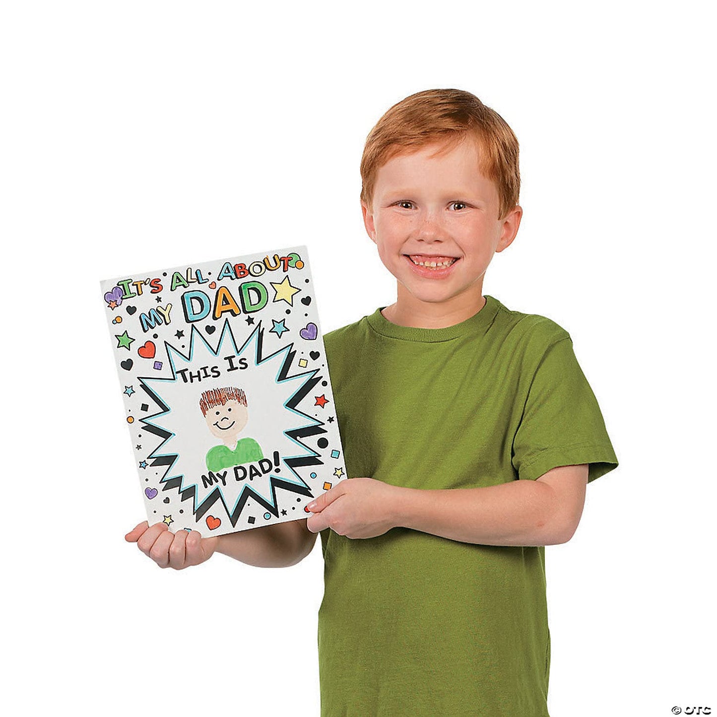 Fun Express All About My Dad Card Set of 12 - Giant Fathers Day Card from Kids to Color | DIY Fathers Day Crafts for Toddler, Preschool & Classroom |