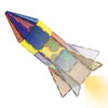 PicassoTiles UV Activated Color Changing Rocket Set Magnet Construction Toy Kit Engineering STEM Learning Playset Child Brain Development Stacking