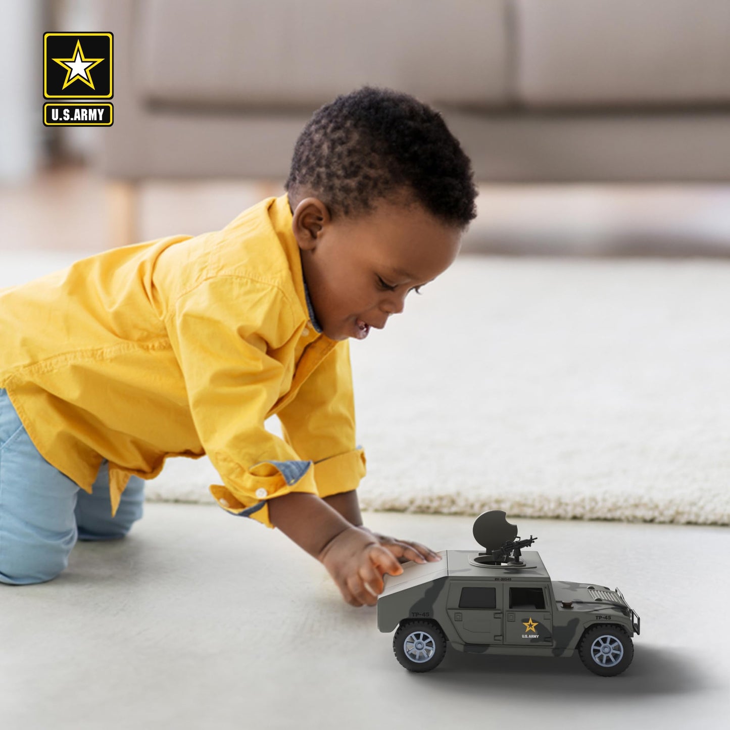 Lollipop U.S. Army Recon Vehicle, Military Vehicle Toys, Army Battle Truck, with Light & Sound, Roof Hatch Open & Close Features, and More. Perfect