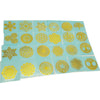 Slogokey Metal Flower of Life (Set of 24pcs) 1.6inches 40mm Energy Decals (Gold)