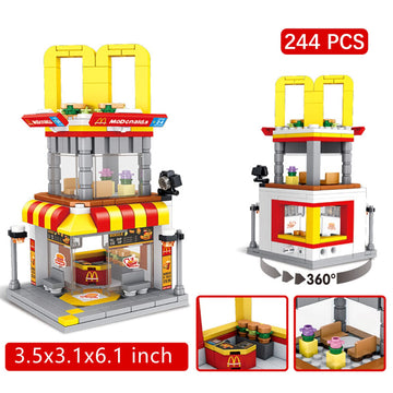 LITTCO Building Blocks, City Street View Building Toy, 3D Toy Blocks, DIY Bricks Toys Building Set, Creative Christmas, Birthday Gift for Boy/Girl