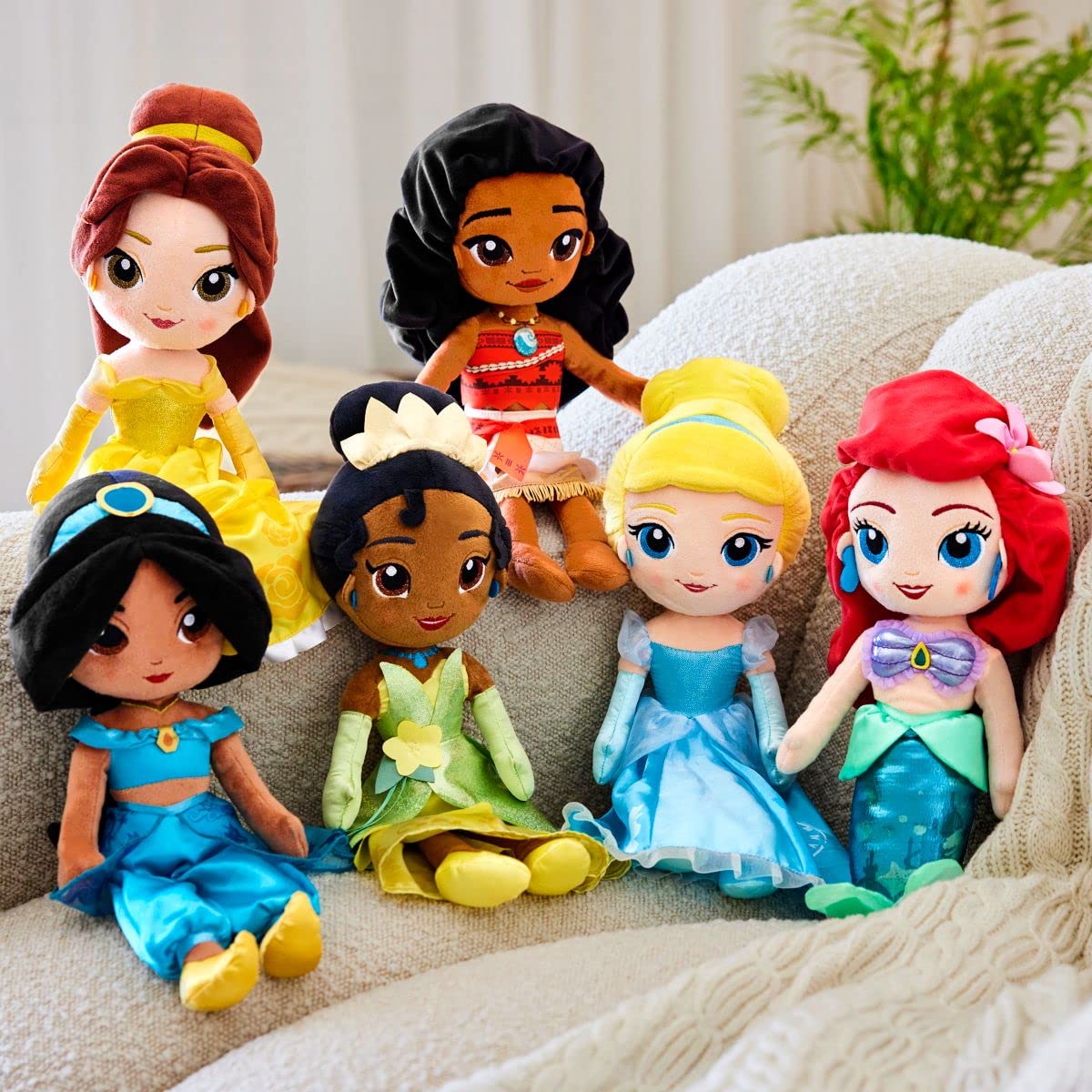 Disney Store Official Princess Belle Plush Doll - Soft Plushy with Embroidered Features - Princess Toys, Disney Dolls & Stuffed Animals - Beauty
