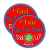 I Got My Flu Shot Did U, 2" Round, Red Stickers (50-Pk)