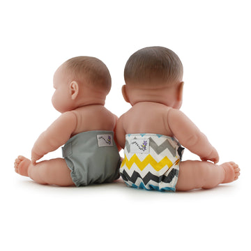 Kanga Care Rumparooz Doll Diaper Set (Charlie & Platinum)