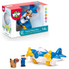 Wow Toys Police Plane Pete - Friction Powered Toy Plane with Pilot & Police Figures | No Batteries, Durable Preschool Vehicle for Toddlers Ages 1-5