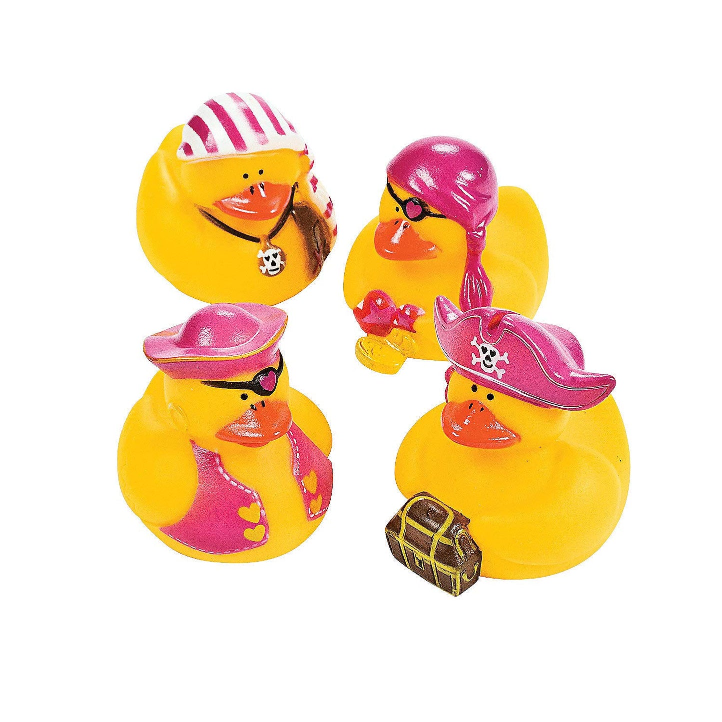 Fun Express - Pirate Girl Rubber Ducks - Toys - Character Toys - Rubber Duckies - 12 Pieces