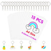 FASBET 135pcs Big Size Heat Shrinky Paper Keychain Kit with 120pcs Keychains Accessories and 15pcs A4 (11.7''x8.3'') Clear Heat Shrinky Art Film Paper