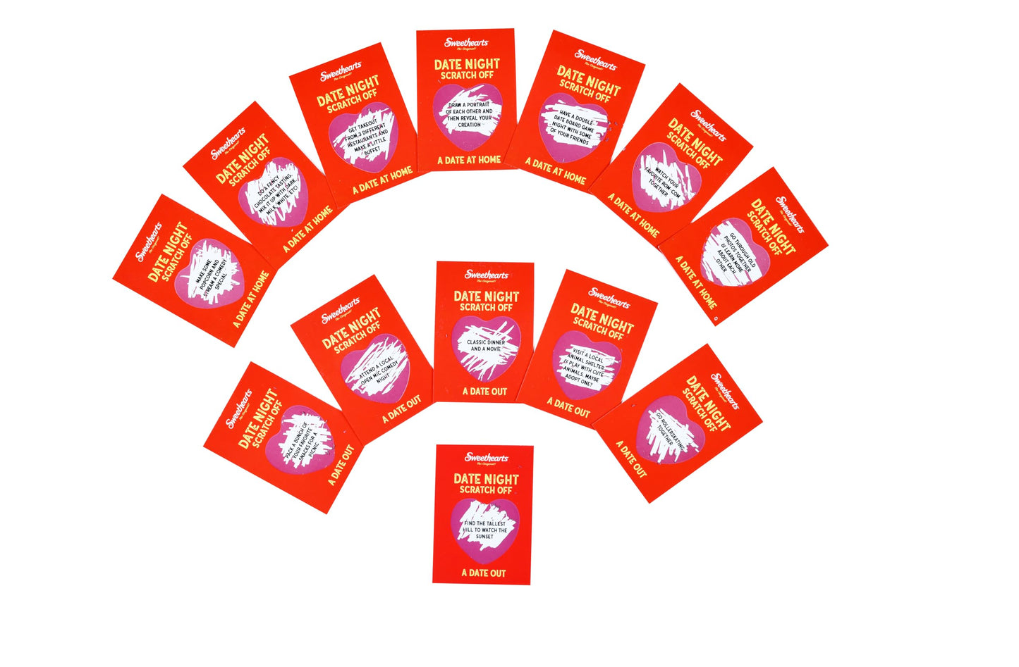 SWEETHEARTS 52 Date Night Ideas Scratch Off Card Game | Perfect Couple Ideas for Her or Him | Romantic and Fun Present for Boyfriend, Girlfriend