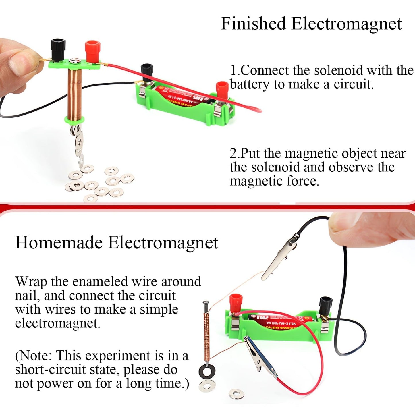 Magnetic Science Kit Physics Electromagnet Experiment Lab Magnets for Kids