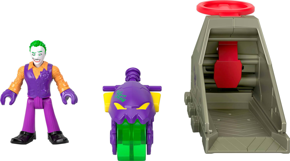 Joker DC Super Friends Imaginext Mattel Joker Launcher Toy - Villain Ready for Trick and Action-Packed Releases for Ages 3 and up.